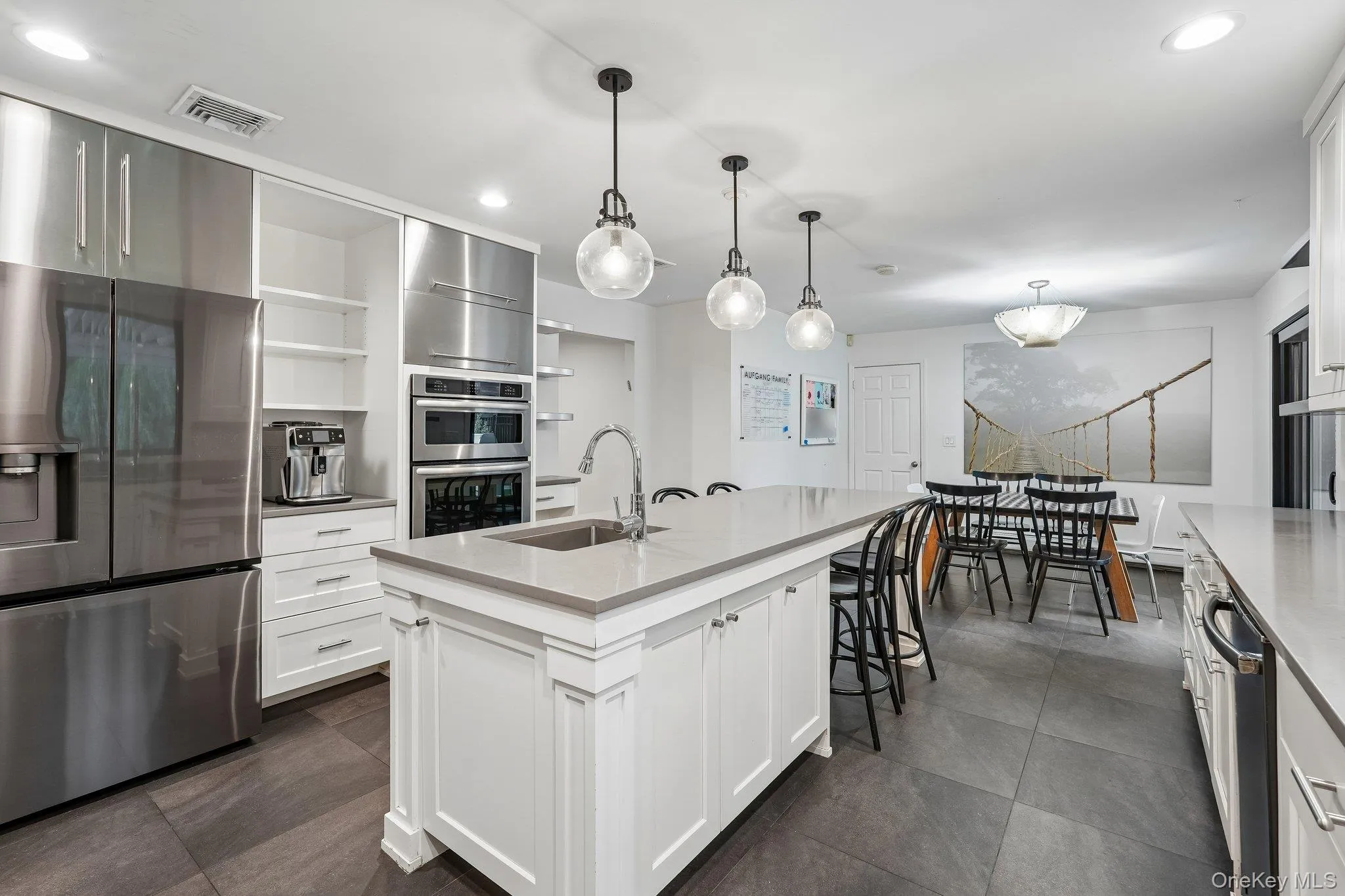 Oversized island with prep sink. Oversized island with prep sink.