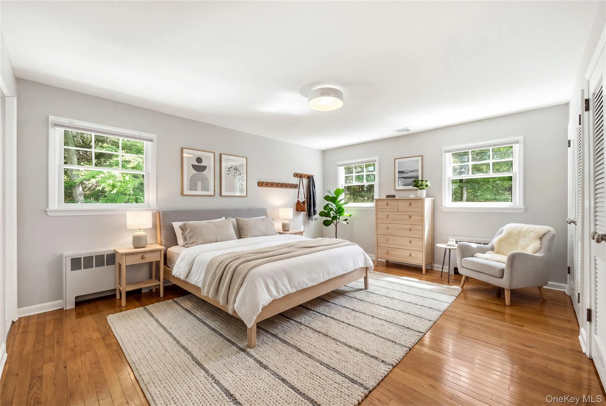 Primary bedroom virtually staged Primary bedroom virtually staged