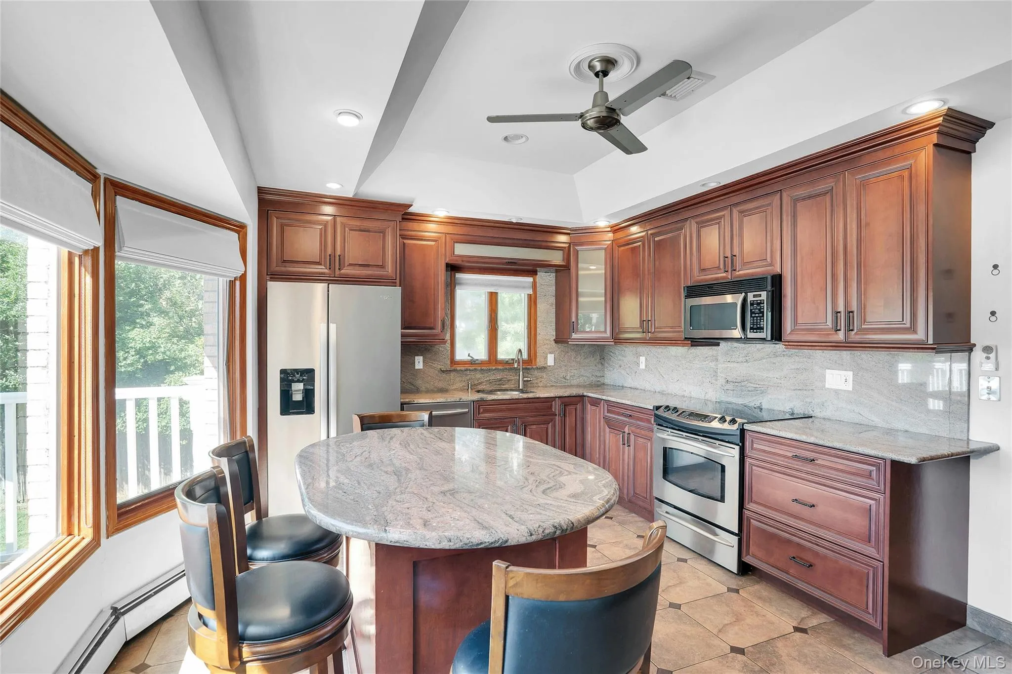 Updated kitchen with wood cabinets. Updated kitchen with wood cabinets.