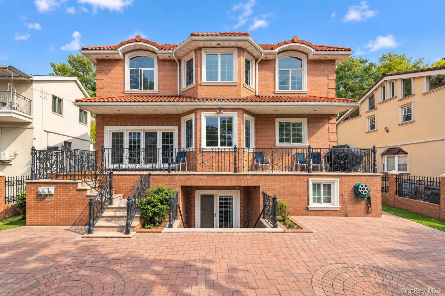 Brick exterior with a tile roof Brick exterior with a tile roof
