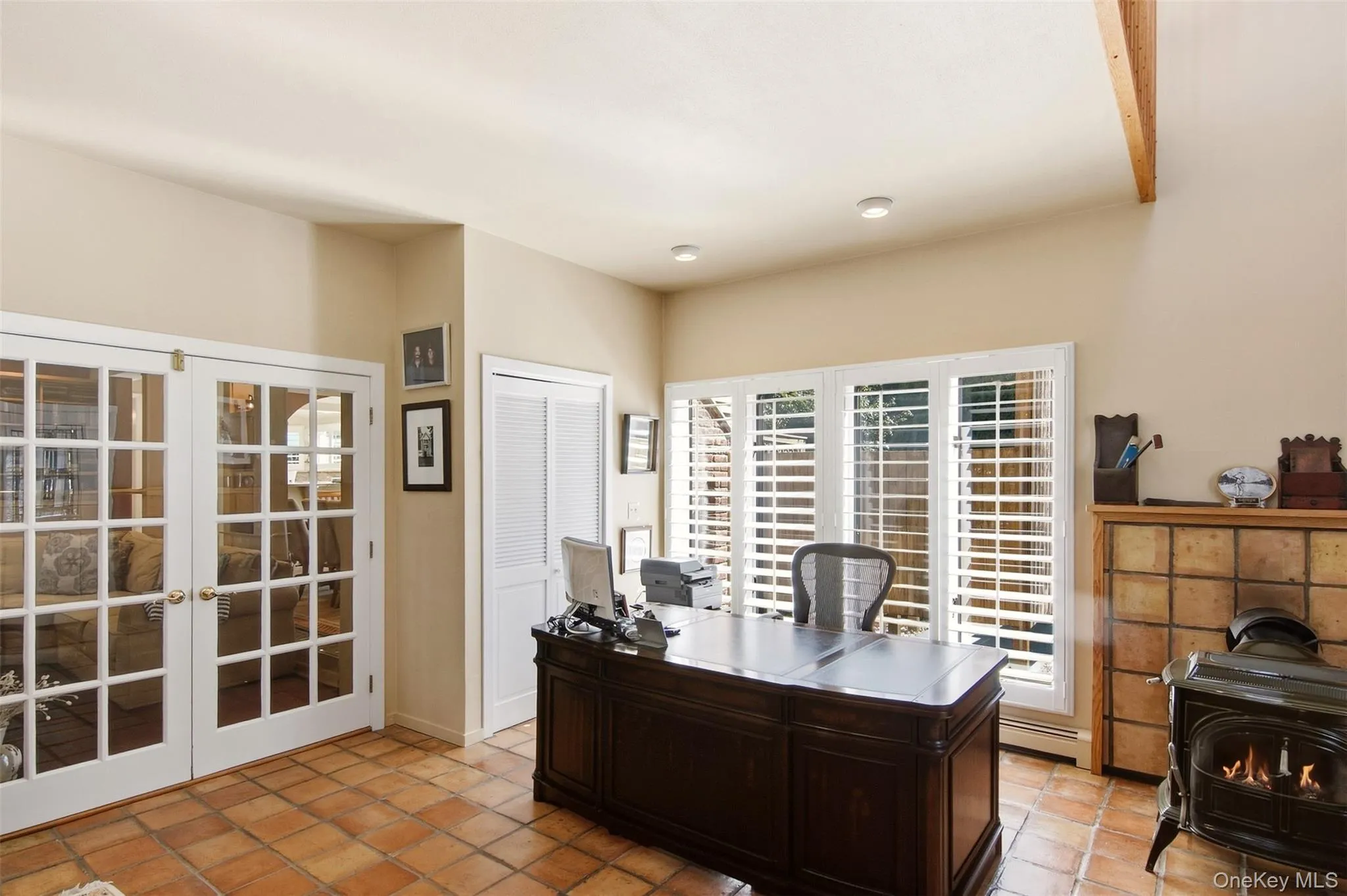 with woodburning stove and loft access with woodburning stove and loft access
