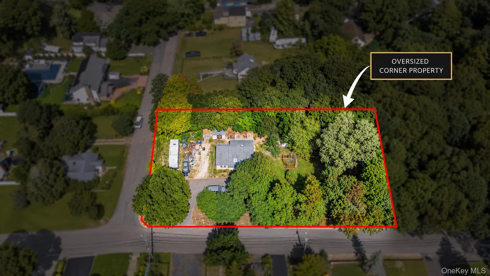 Large corner lot Large corner lot