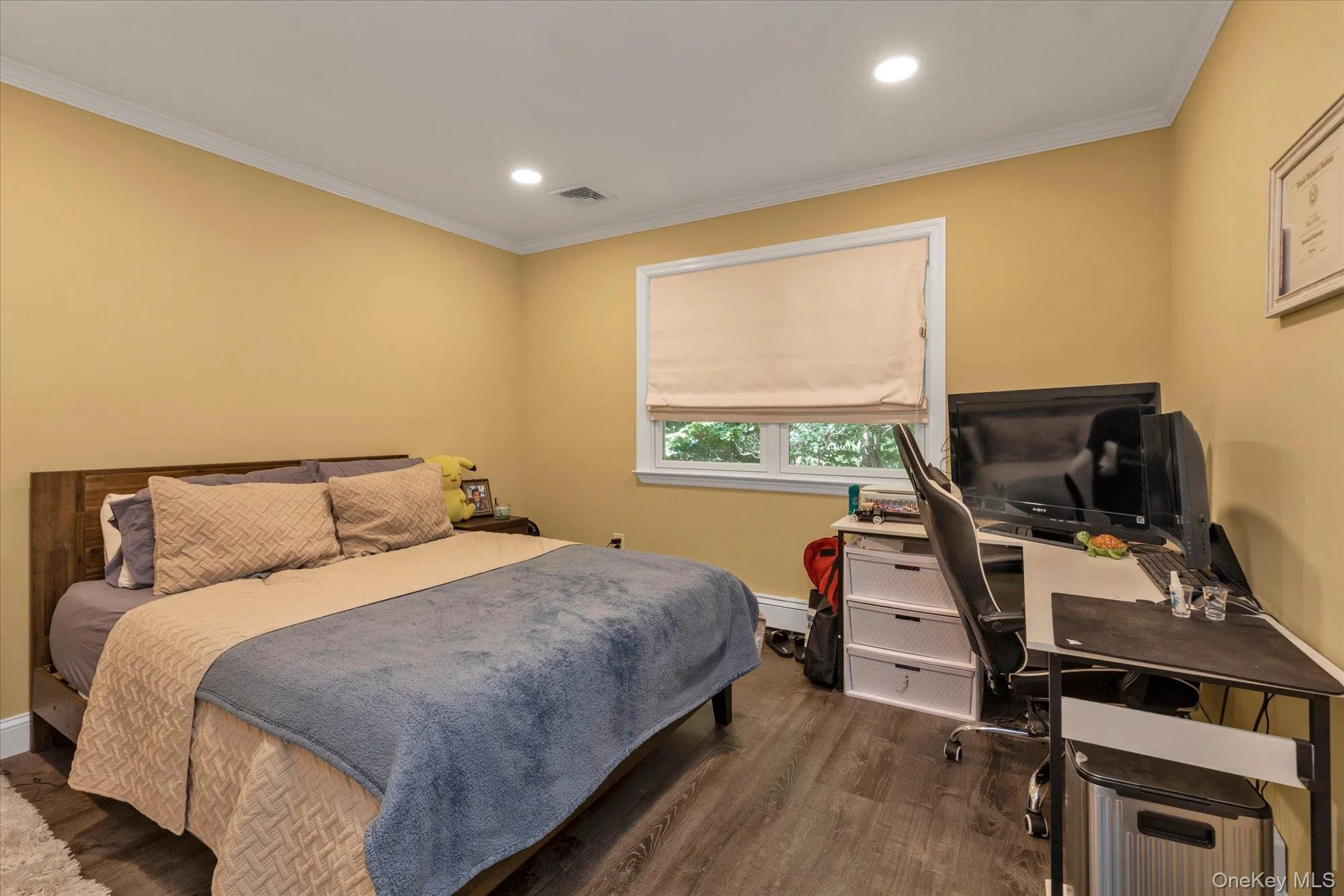 Bedroom #3 wood-finish flooring & recessed lighting Bedroom #3 wood-finish flooring & recessed lighting