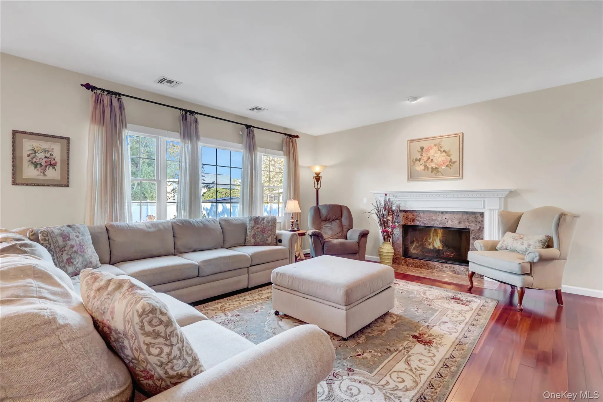 Den with Gas Fireplace, Hardwood Floors, Overlooks Beautiful Rear Yard Den with Gas Fireplace, Hardwood Floors, Overlooks Beautiful Rear Yard