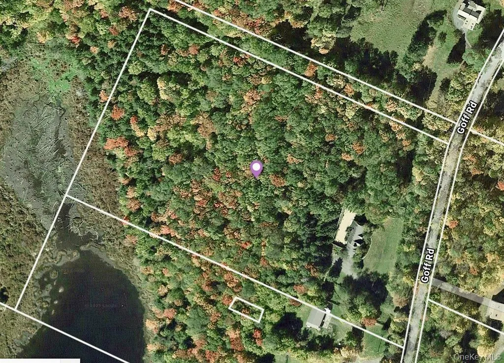 Aerial view of property's location with property boundaries highlighted Aerial view of property's location with property boundaries highlighted