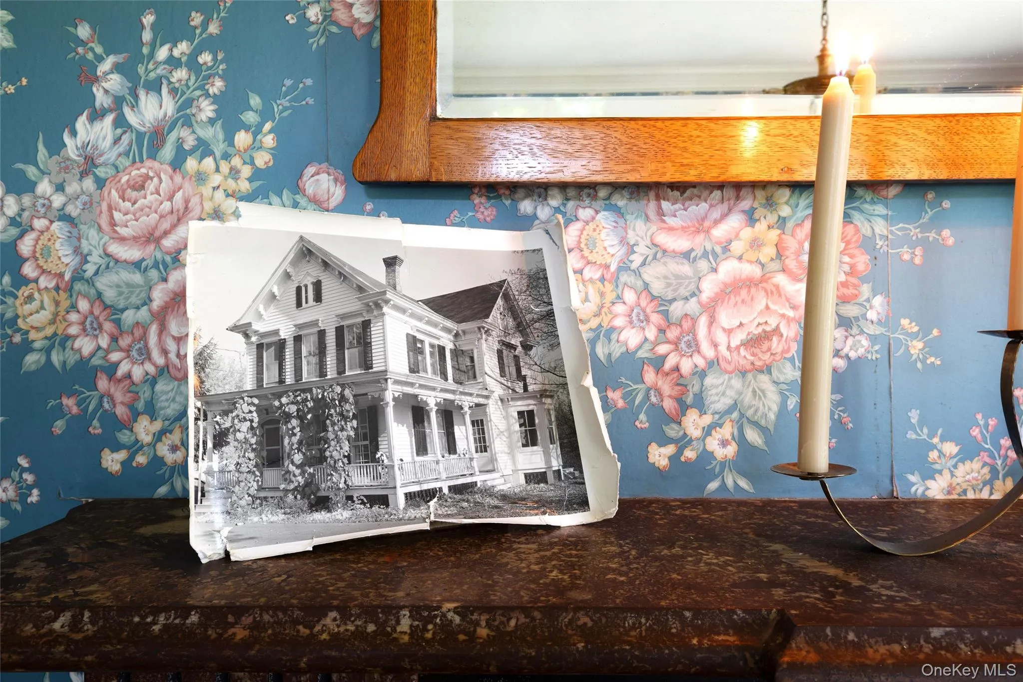 Antique photograph of the house Antique photograph of the house
