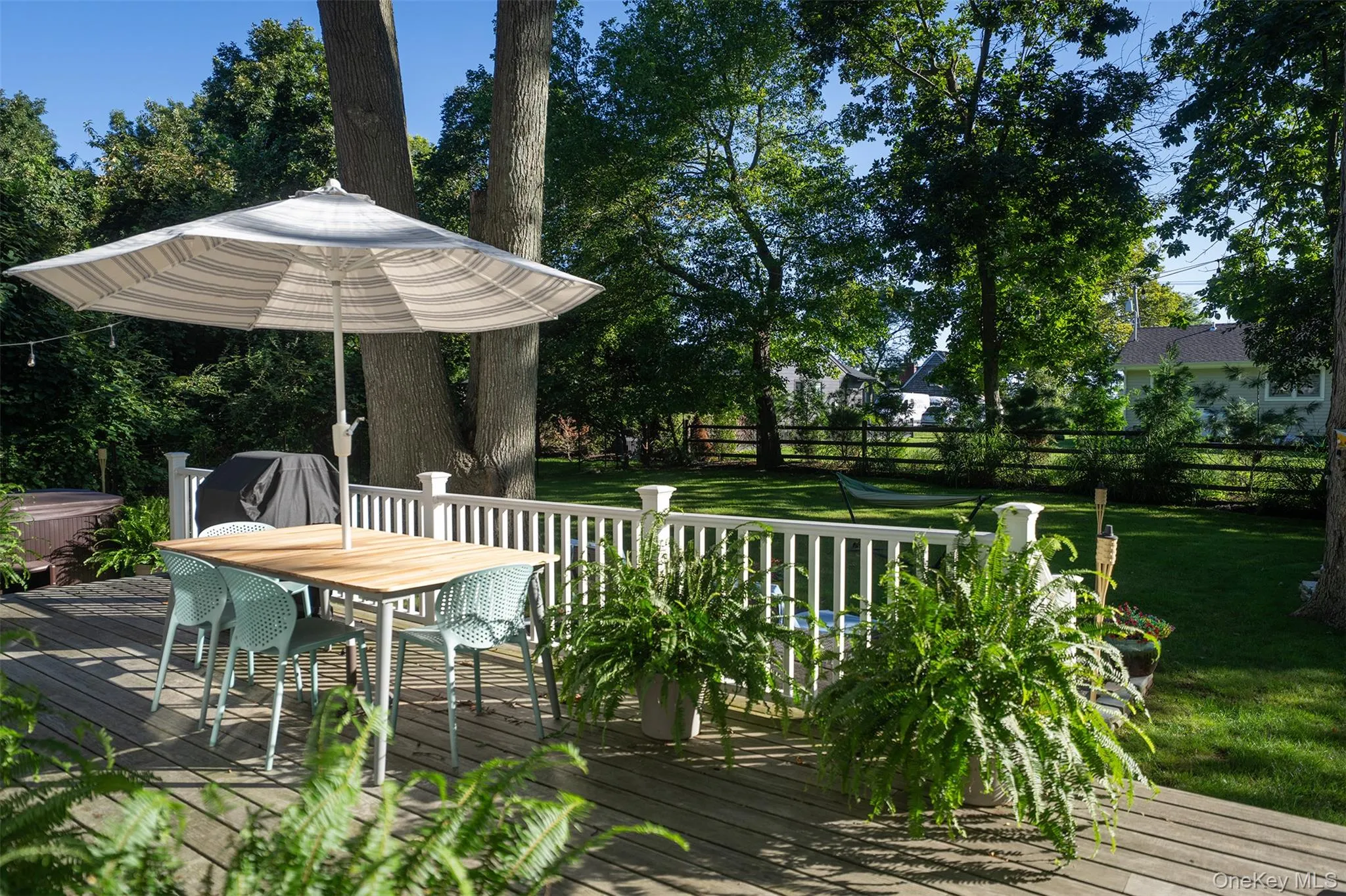 Back deck runs the length of the house Back deck runs the length of the house