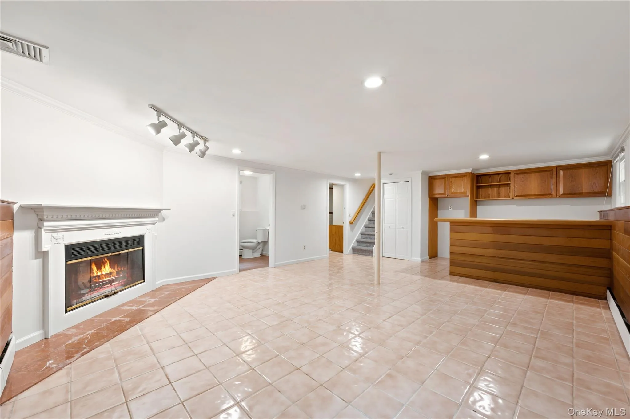 Lower Level Family Room with FPL Lower Level Family Room with FPL
