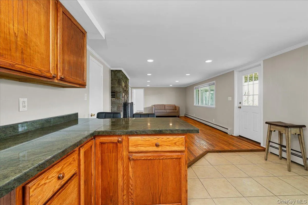Open concept kitchen and living room. Open concept kitchen and living room.