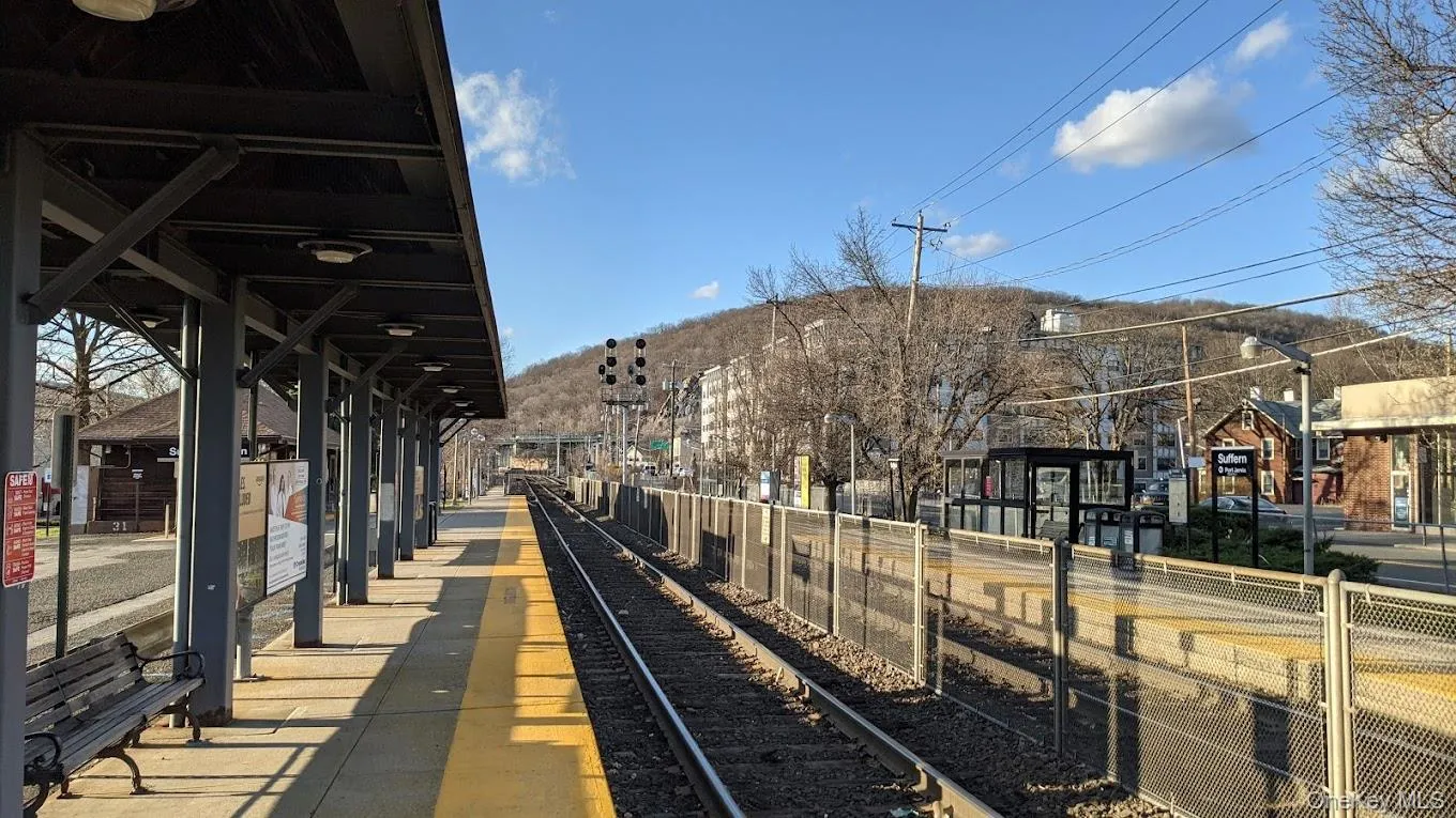 NJ Transit is the commuter line from Suffern to Secaucus. Then, transfer to a Northeast Corridor line to Penn Station. NJ Transit is the commuter line from Suffern to Secaucus. Then, transfer to a Northeast Corridor line to Penn Station.