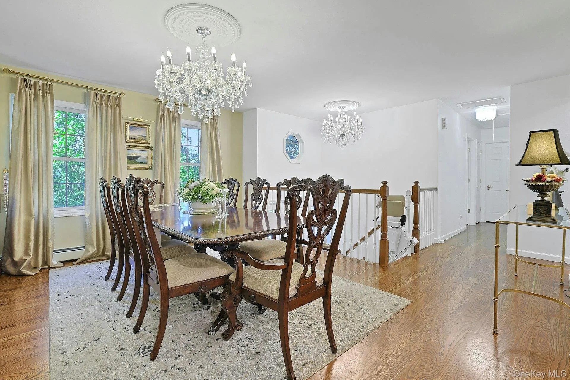 The two chandeliers in this area are not included. The two chandeliers in this area are not included.