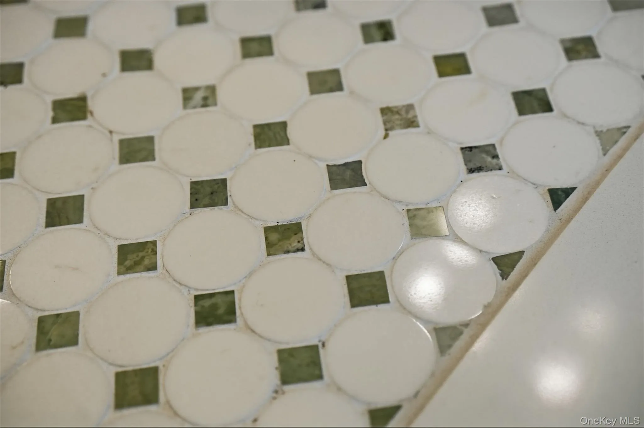 2nd floor bathroom, creamy white and green tiled floor 2nd floor bathroom, creamy white and green tiled floor