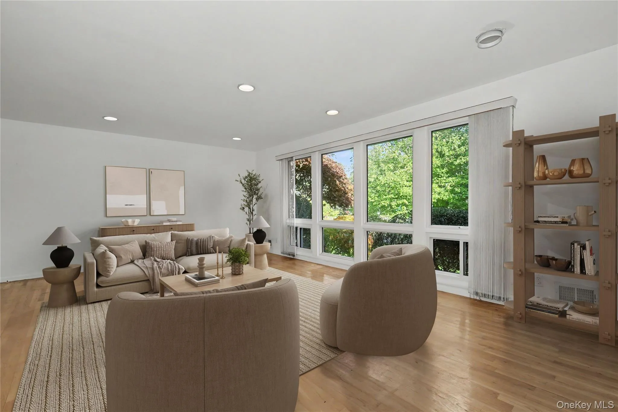 Virtually staged living room Virtually staged living room