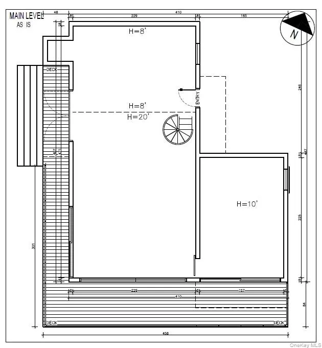 Main level floor plan. Main level floor plan.
