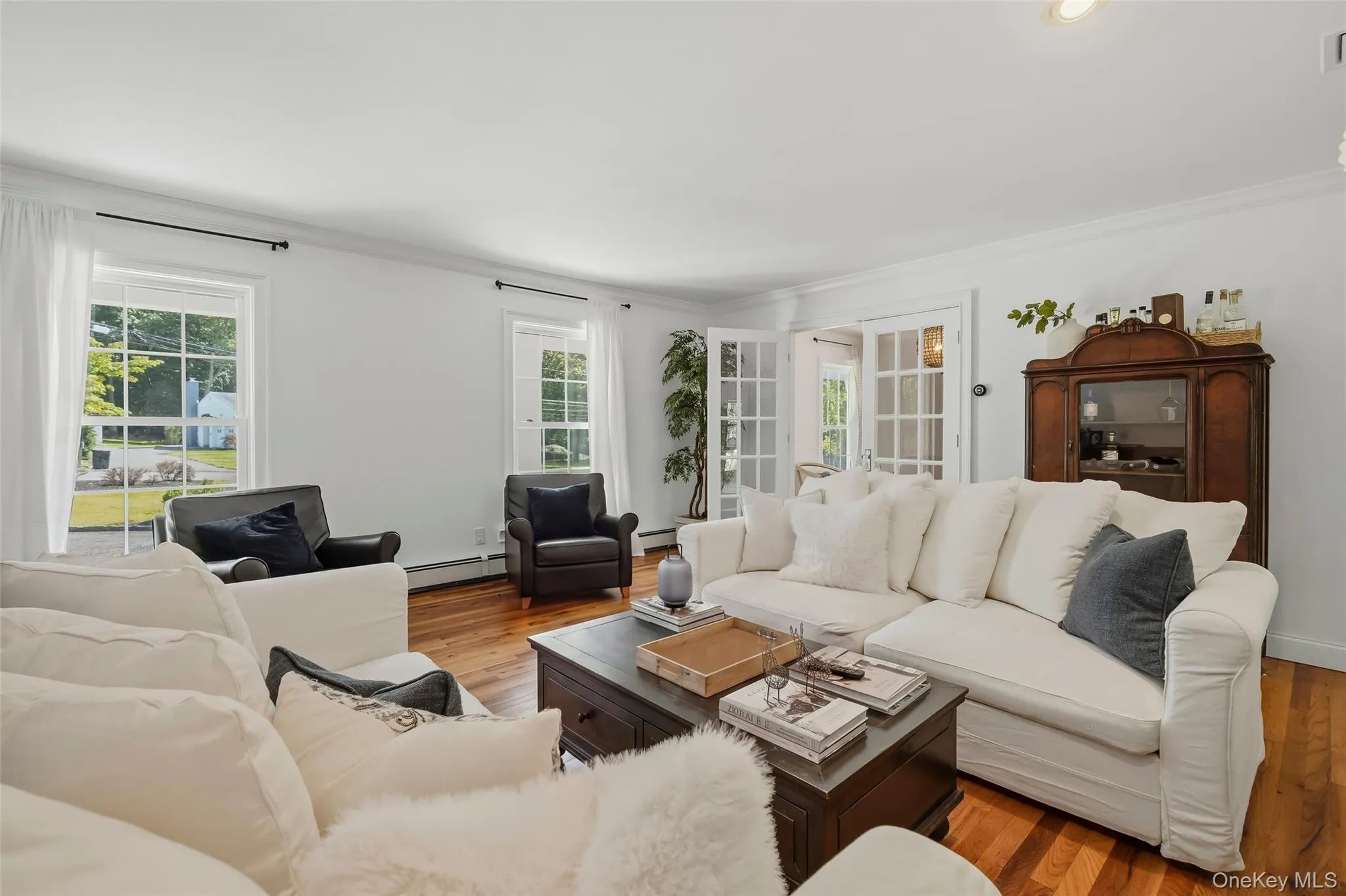 Living room with large new windows and natural light Living room with large new windows and natural light