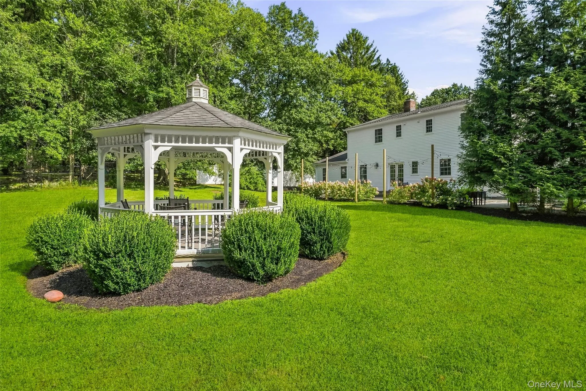 Pretty gazebo in back yard Pretty gazebo in back yard
