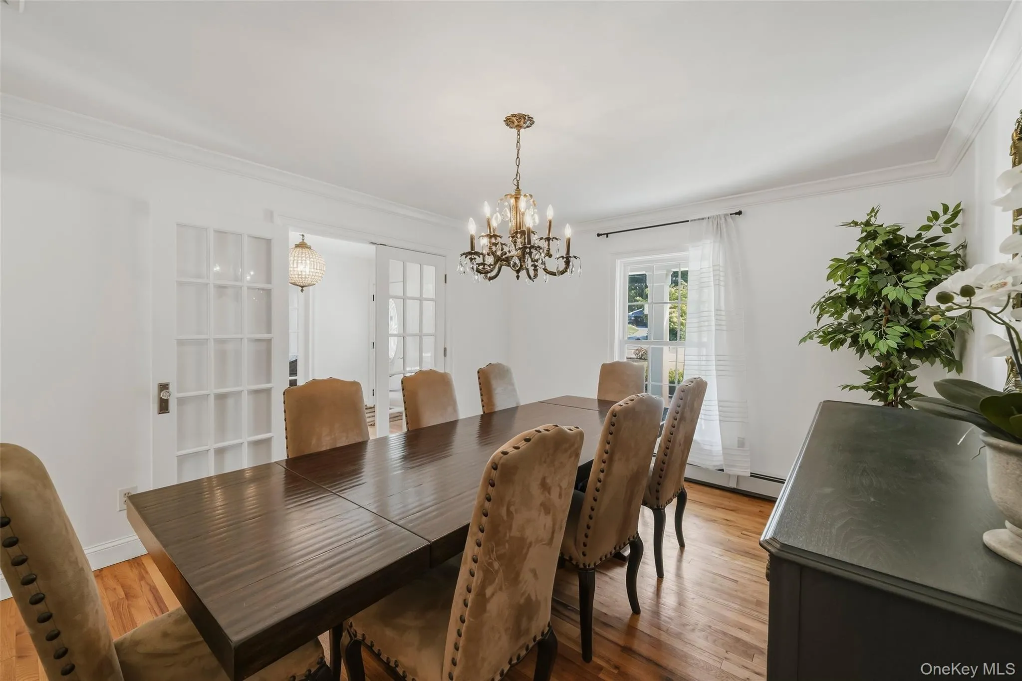 Large Dining Room with french doors and large window Large Dining Room with french doors and large window