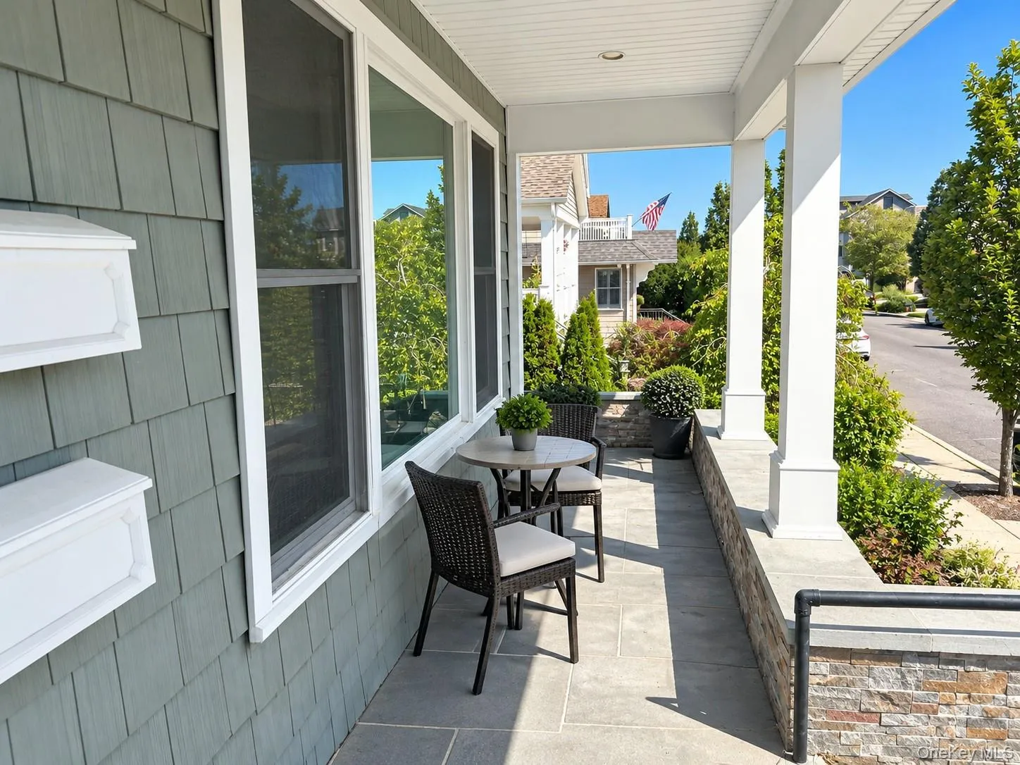 Private front porch Private front porch