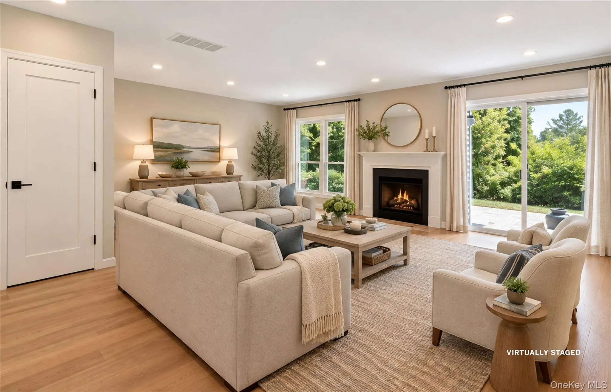 Virtually staged living room. Virtually staged living room.