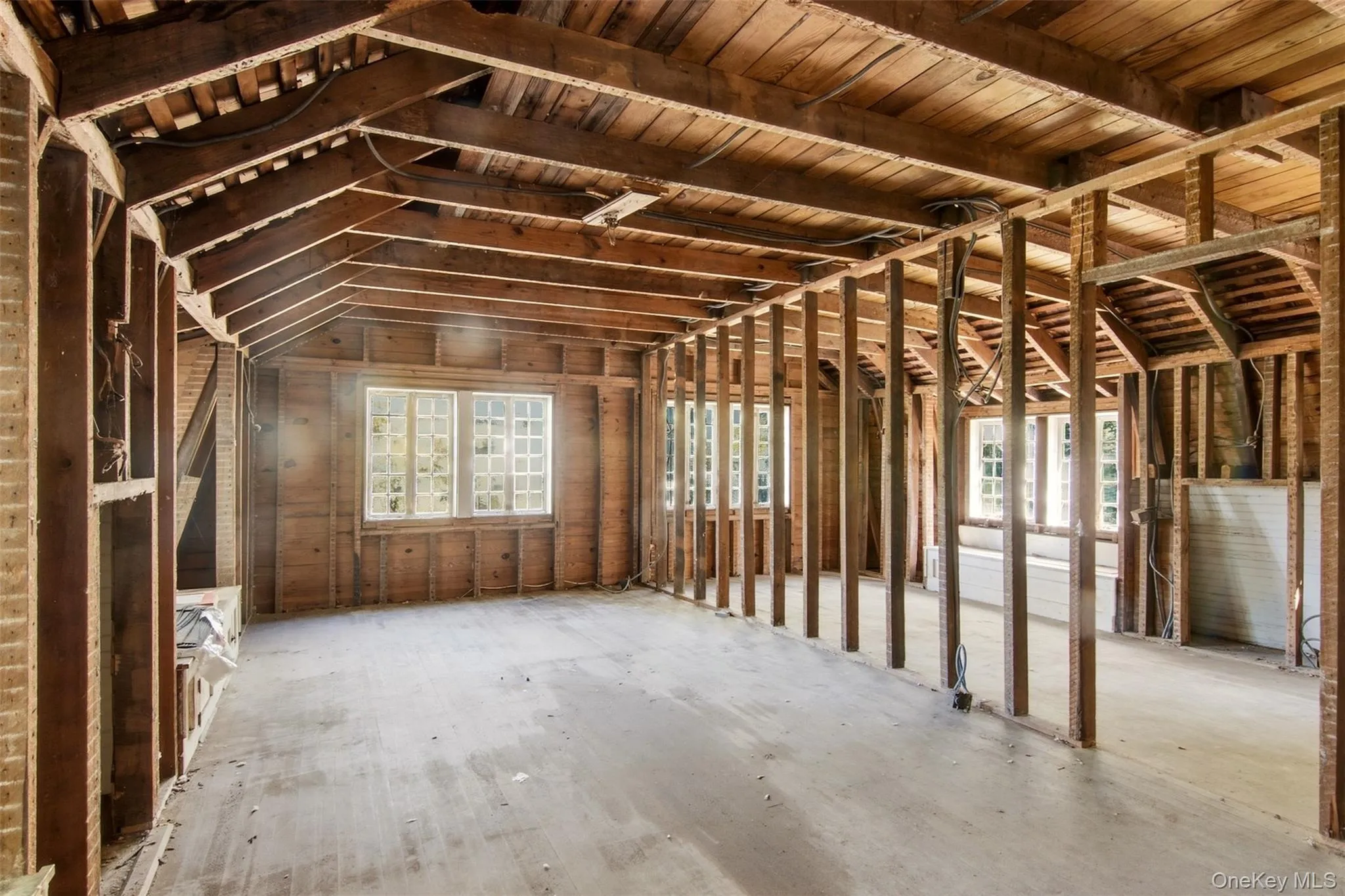 Unfinished space above detached garage Unfinished space above detached garage