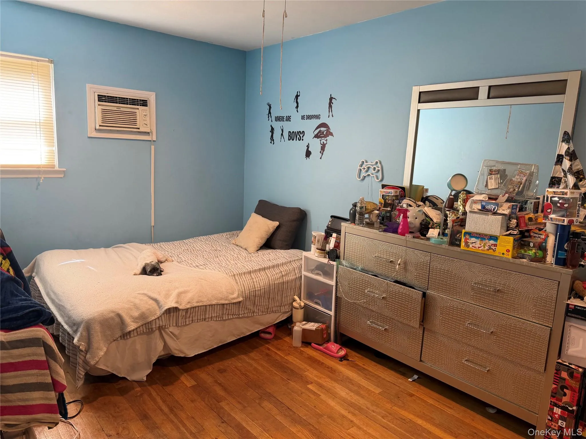 Bedroom wood floors and ample size closet and recessed lighting Bedroom wood floors and ample size closet and recessed lighting
