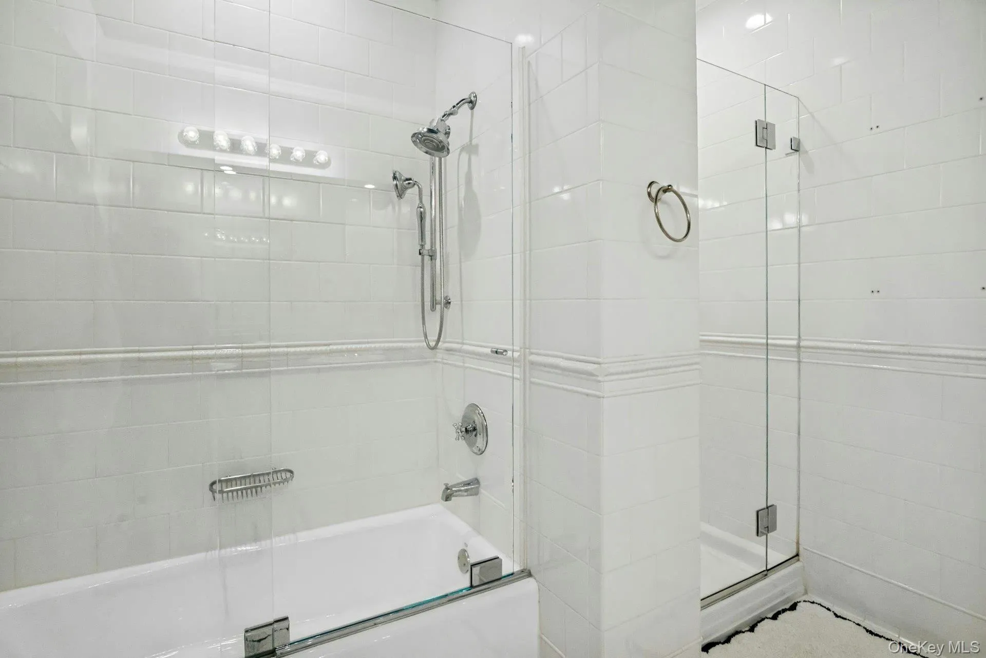 Choose the tub-shower or the stall shower as you see fit Choose the tub-shower or the stall shower as you see fit