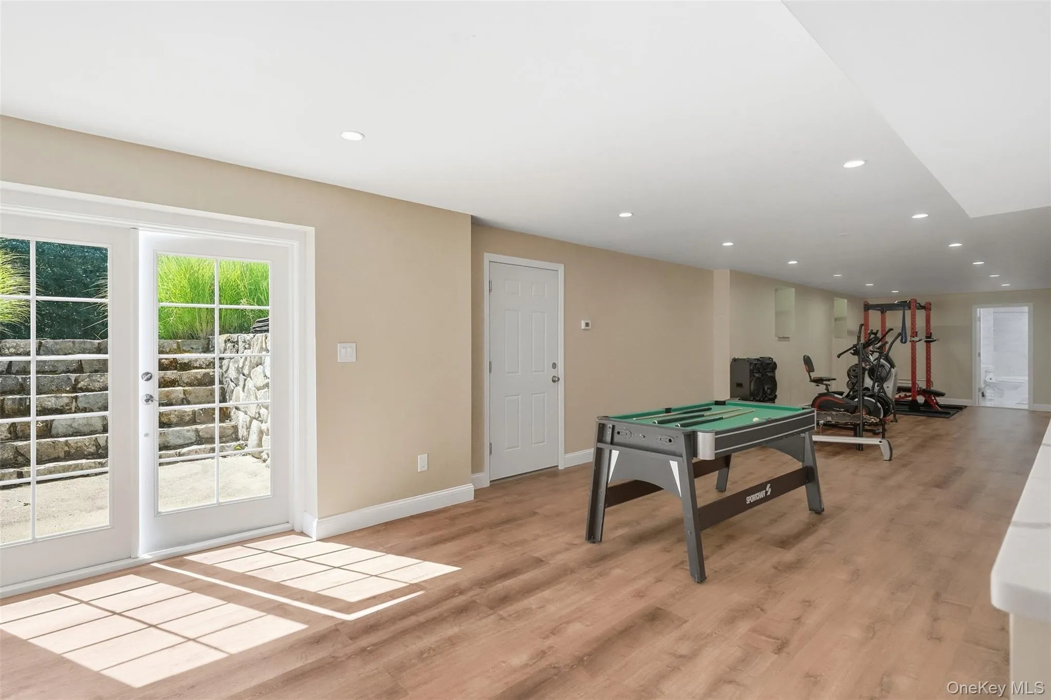 Finished basement with walk-out access Finished basement with walk-out access