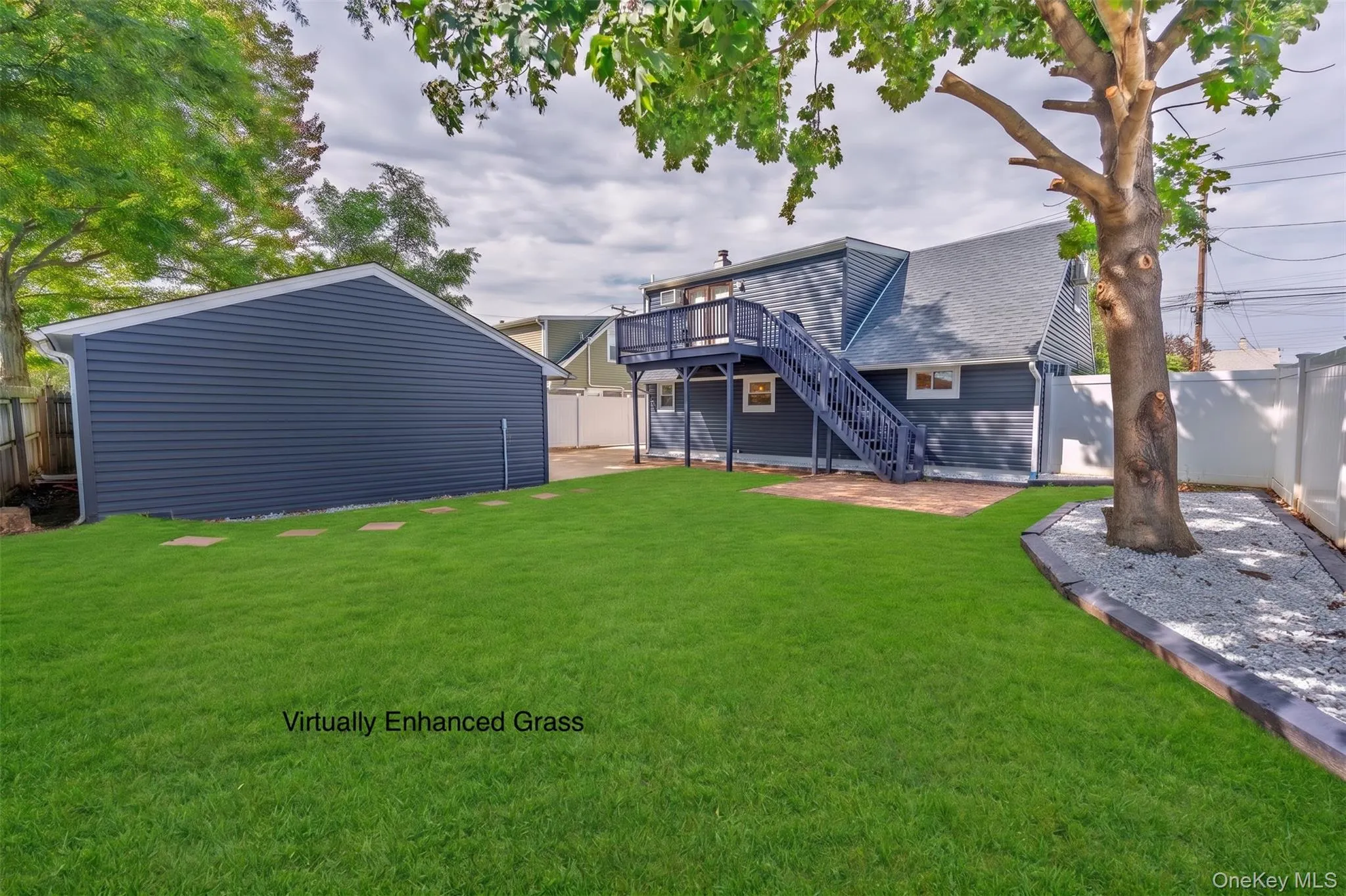 Virually grown grass backyard Virually grown grass backyard