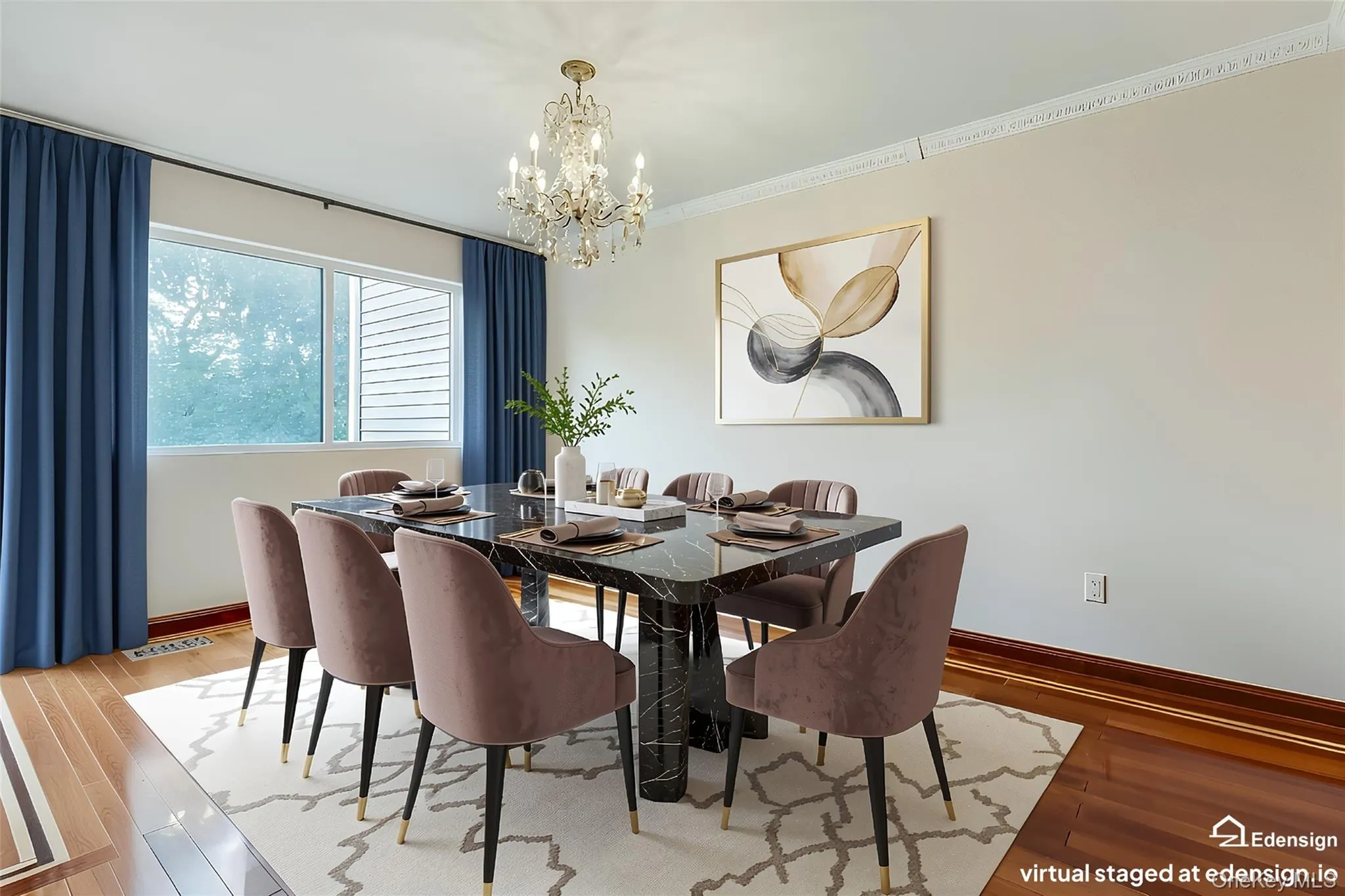 Virtually Staged dining room Virtually Staged dining room