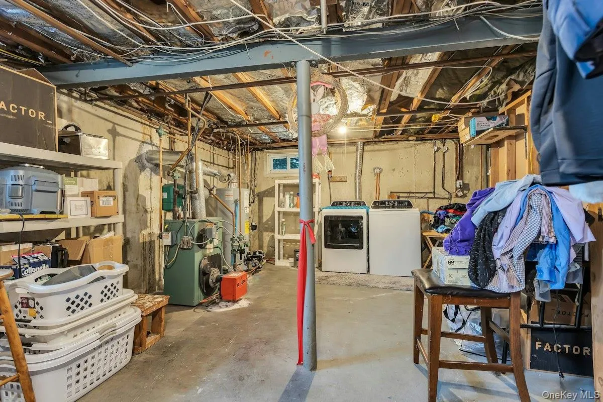 Washer/Dryer in Basement- Steel Beam Washer/Dryer in Basement- Steel Beam