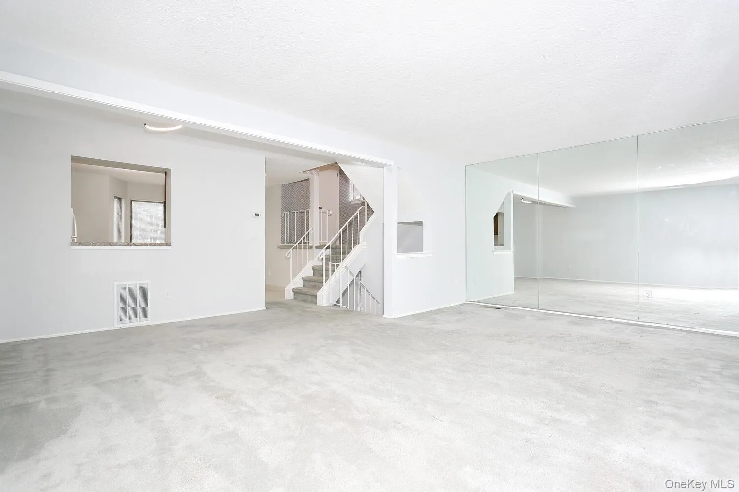 The carpeting has been replace with laminate flooring. The carpeting has been replace with laminate flooring.