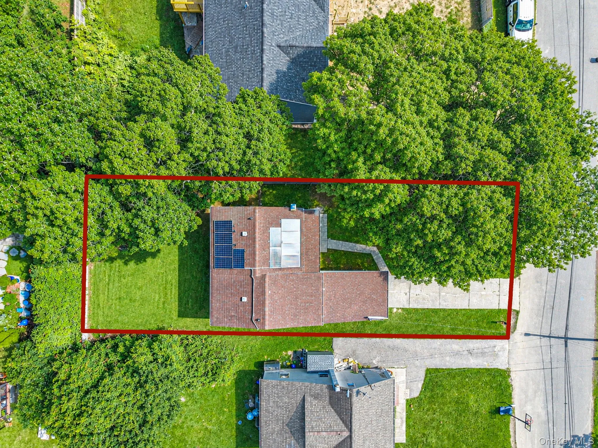 Drone Overhead View of Lot Boundaries Drone Overhead View of Lot Boundaries