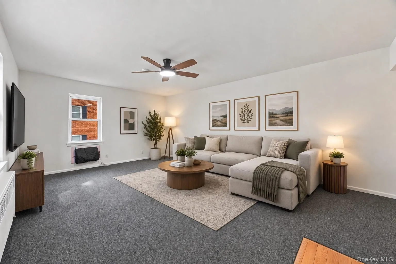 Virtually staged living room. Virtually staged living room.