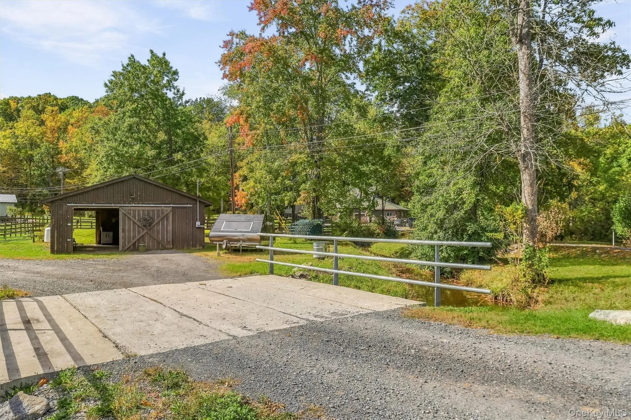 The driveway bridge is new (2024). The driveway bridge is new (2024).