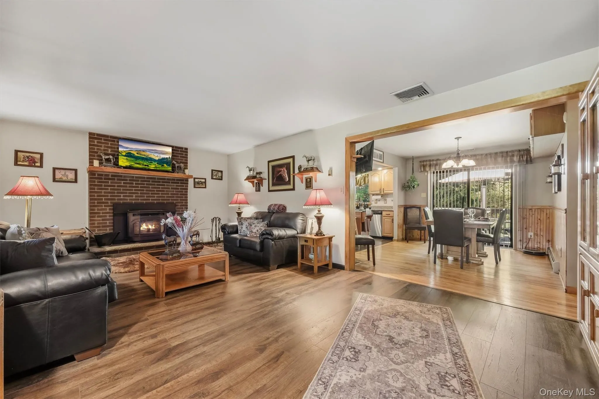 The living room flows nicely into the dining room, allowing plenty of lively conversation. The living room flows nicely into the dining room, allowing plenty of lively conversation.