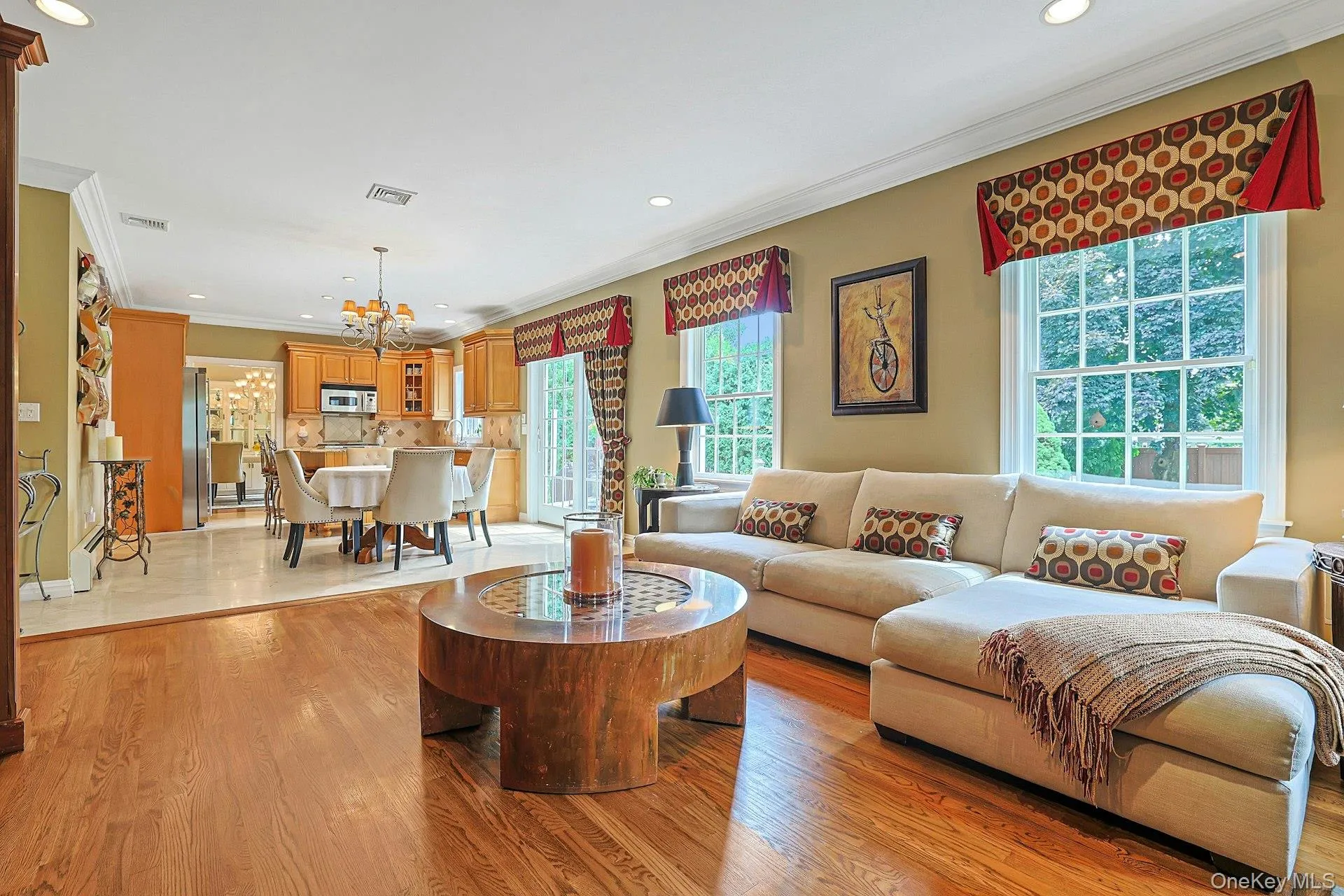 Open Concept Family Room, Custom Cabinetry Built-ins, Built-in Speakers Open Concept Family Room, Custom Cabinetry Built-ins, Built-in Speakers