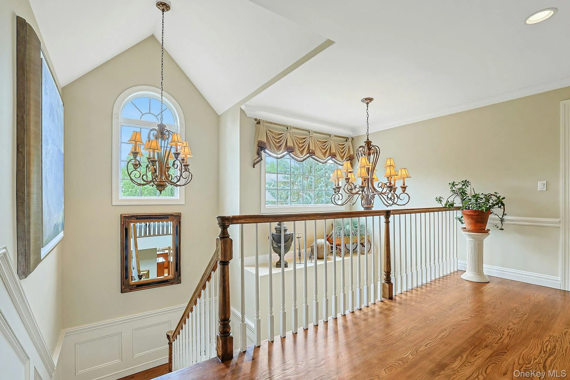 Upper Hall Balcony with Vaulted Ceiling Upper Hall Balcony with Vaulted Ceiling