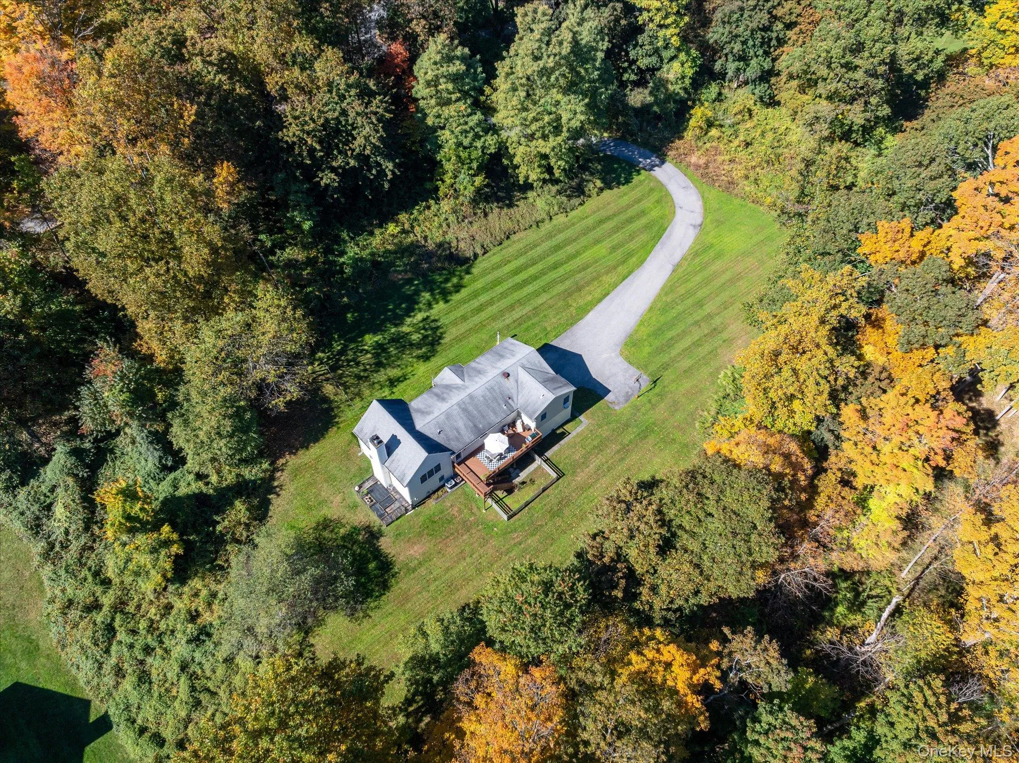 Aerial View with View of Deck Aerial View with View of Deck