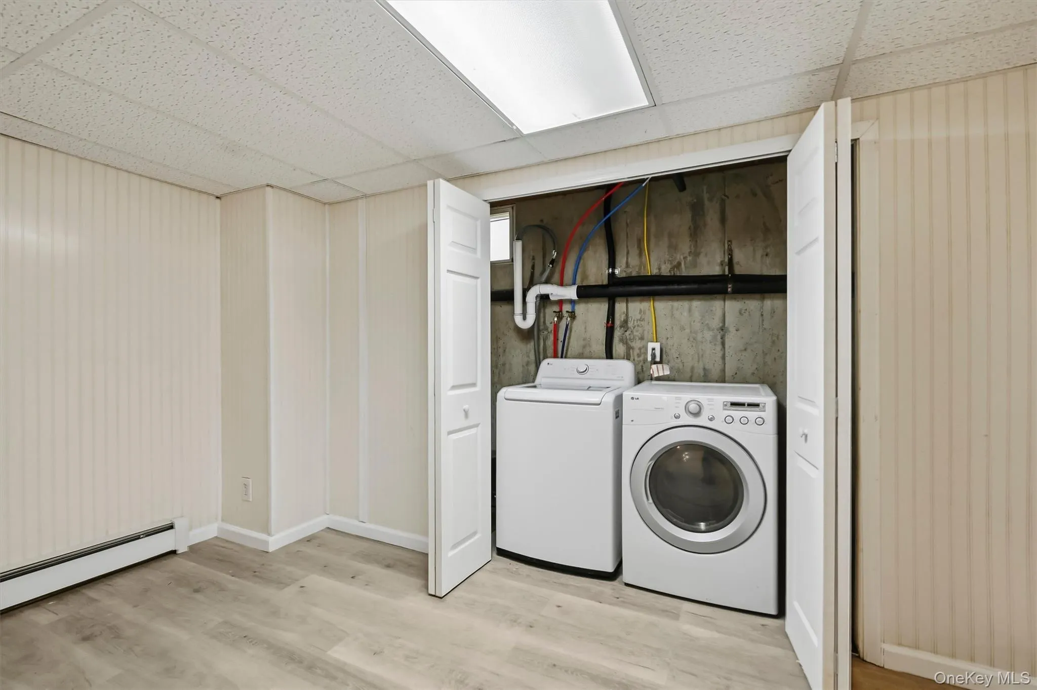 The laundry has its place, neatly tucked away while remaining easily accessible. The laundry has its place, neatly tucked away while remaining easily accessible.