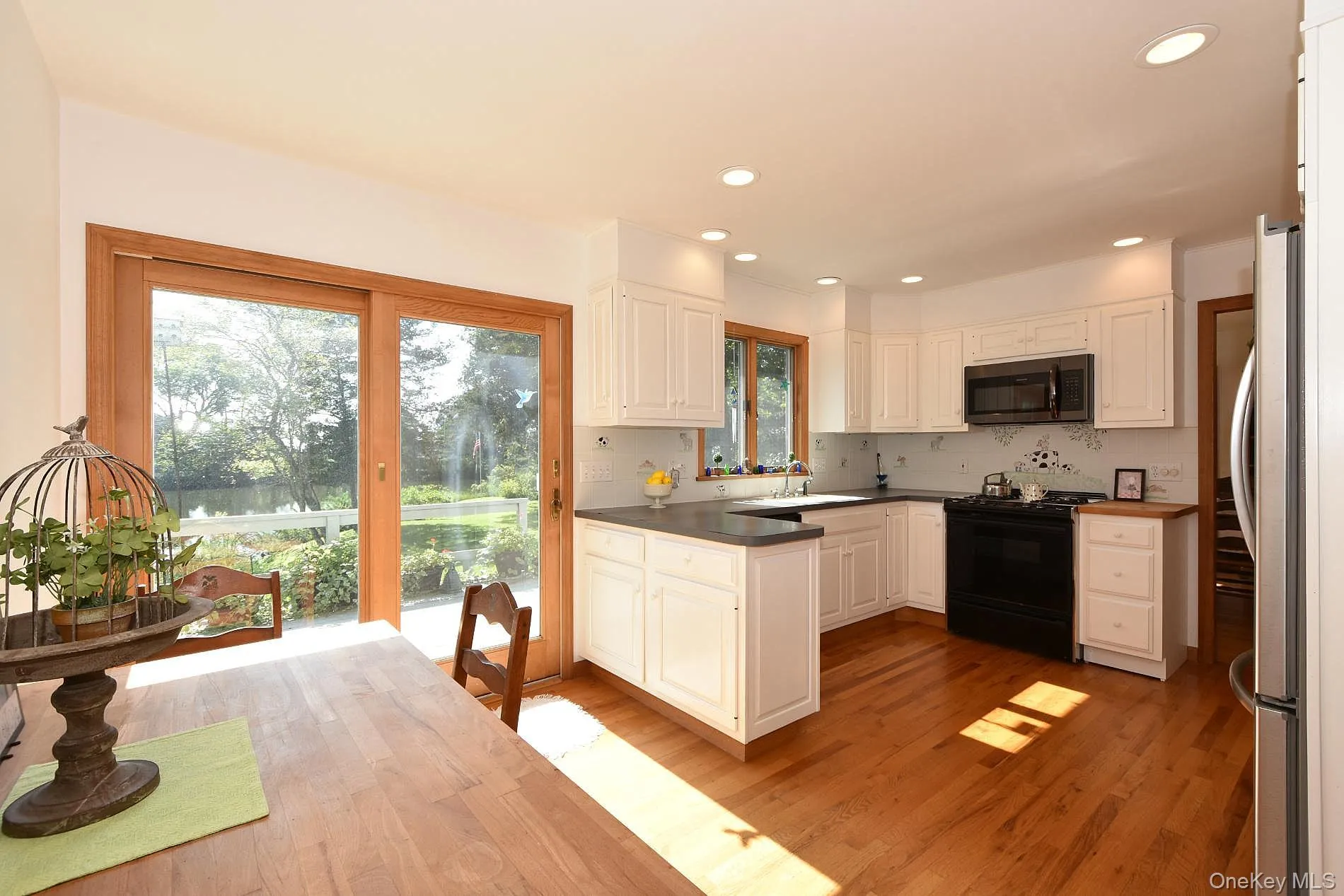 Kitchen with a water view Kitchen with a water view