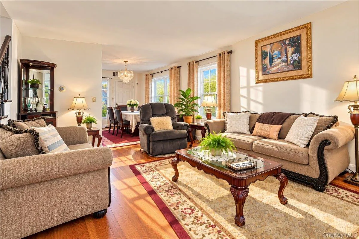Bright and airy open living room and dining room. Bright and airy open living room and dining room.