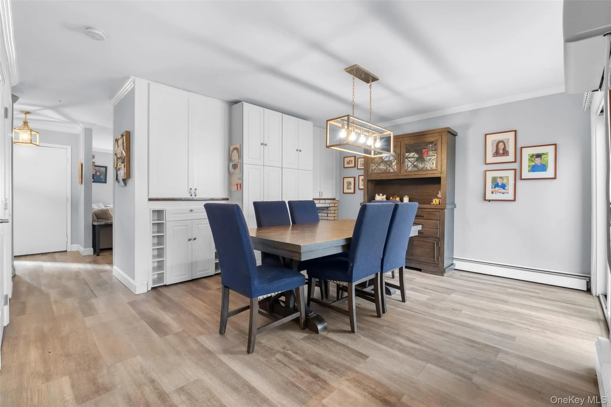Dining area with built-in storage Dining area with built-in storage