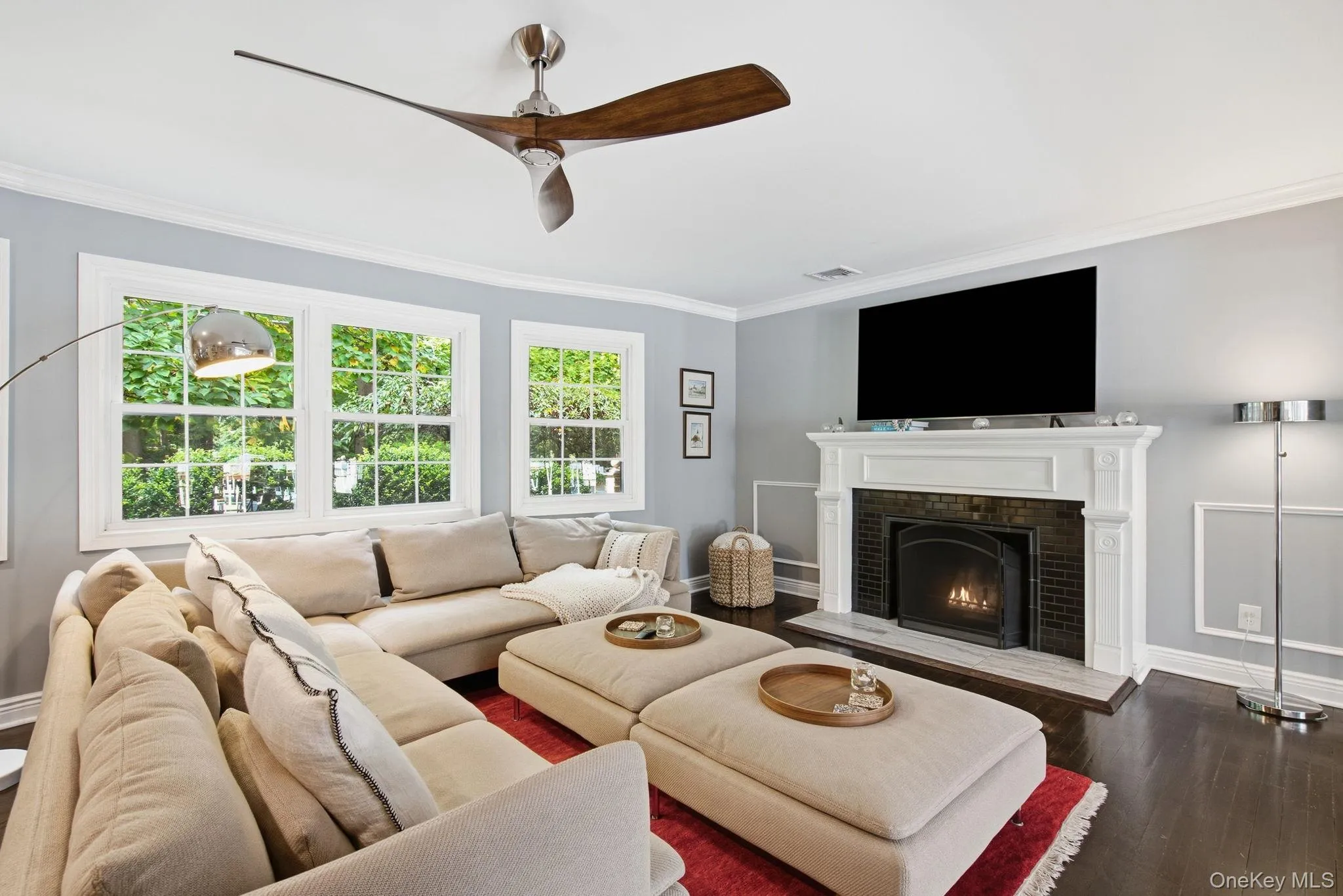 Family Room with wood burning fireplace Family Room with wood burning fireplace