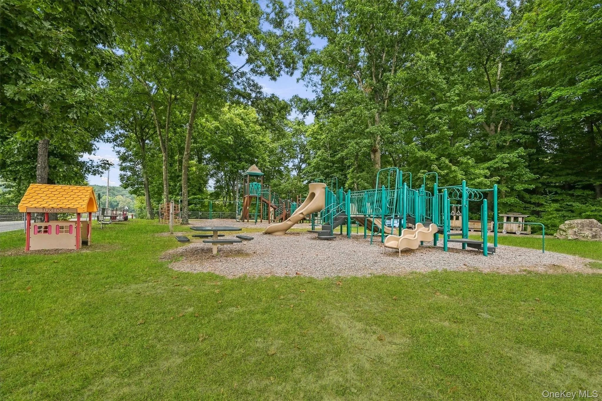 Town playground across the street Town playground across the street