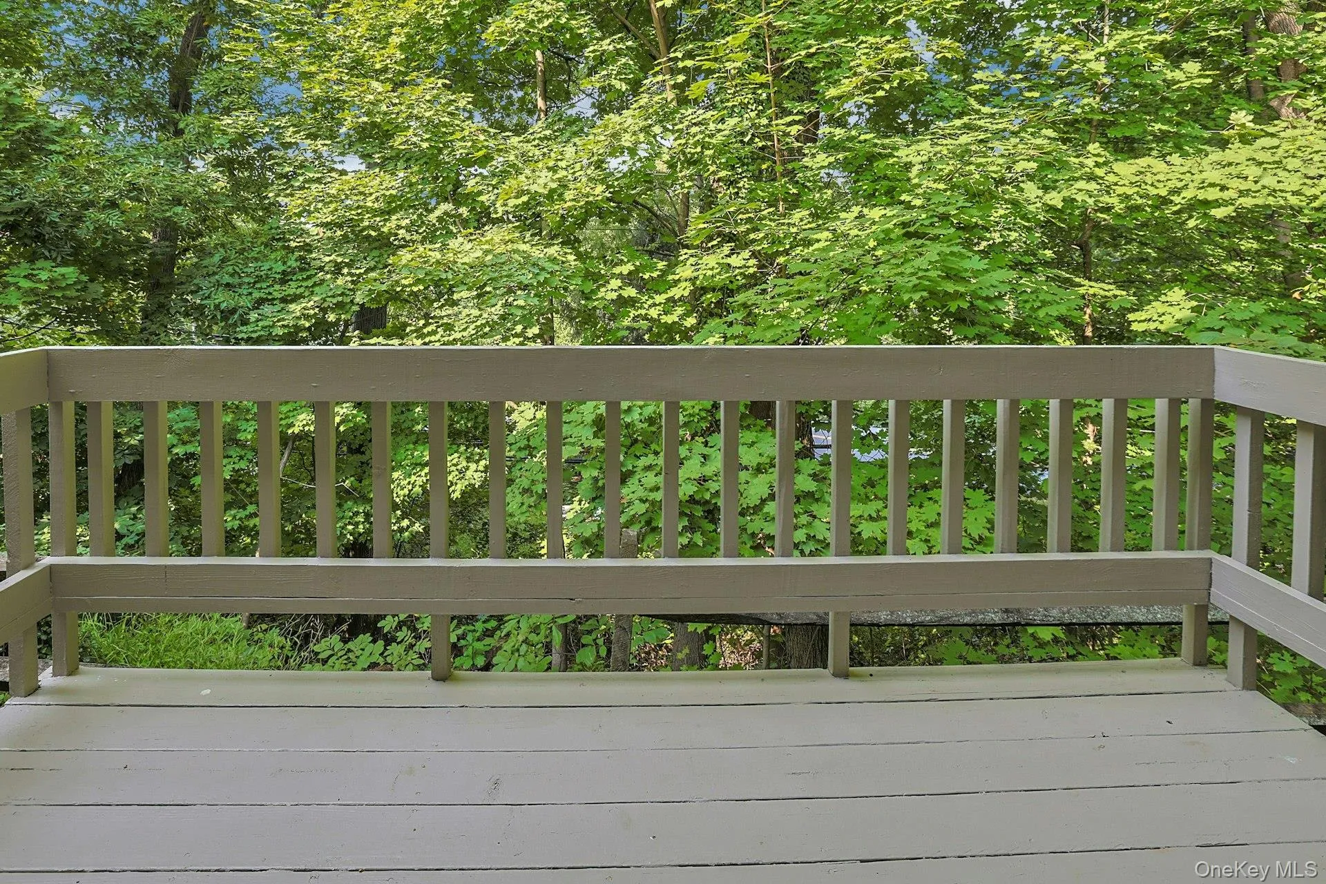 The rear deck is ensconced by beautiful trees. This is a great spot to sit with a cup of coffee in the morning or, perhaps, something a little stronger in the evening. The rear deck is ensconced by beautiful trees. This is a great spot to sit with a cup of coffee in the morning or, perhaps, something a little stronger in the evening.