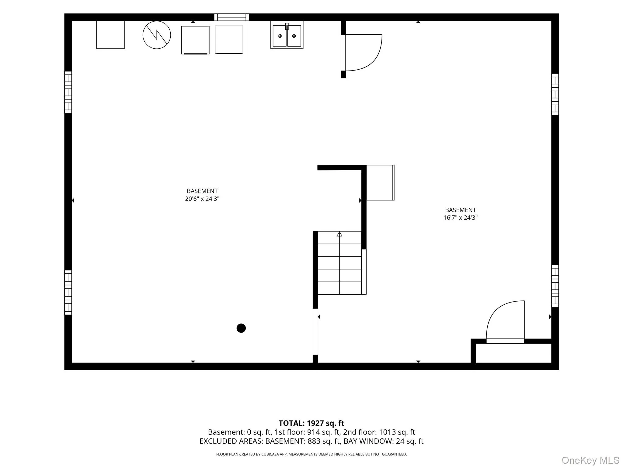 Basement floor plan Basement floor plan