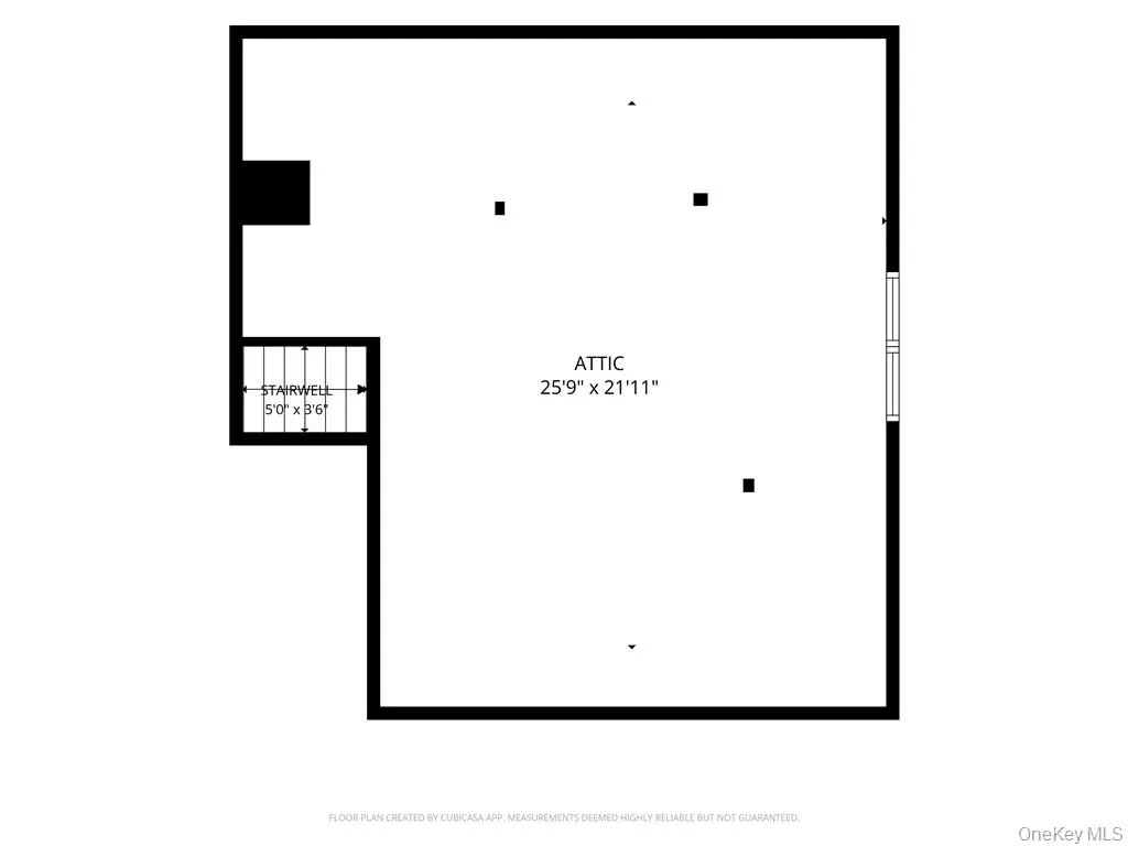 Measurements Deemed Highly Reliable but NOT Guaranteed. Attic Floor Plan Measurements Deemed Highly Reliable but NOT Guaranteed. Attic Floor Plan