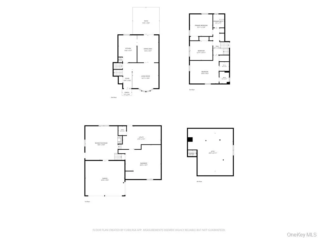 Measurements Deemed Highly Reliable but NOT Guaranteed. All level Floor Plan Measurements Deemed Highly Reliable but NOT Guaranteed. All level Floor Plan