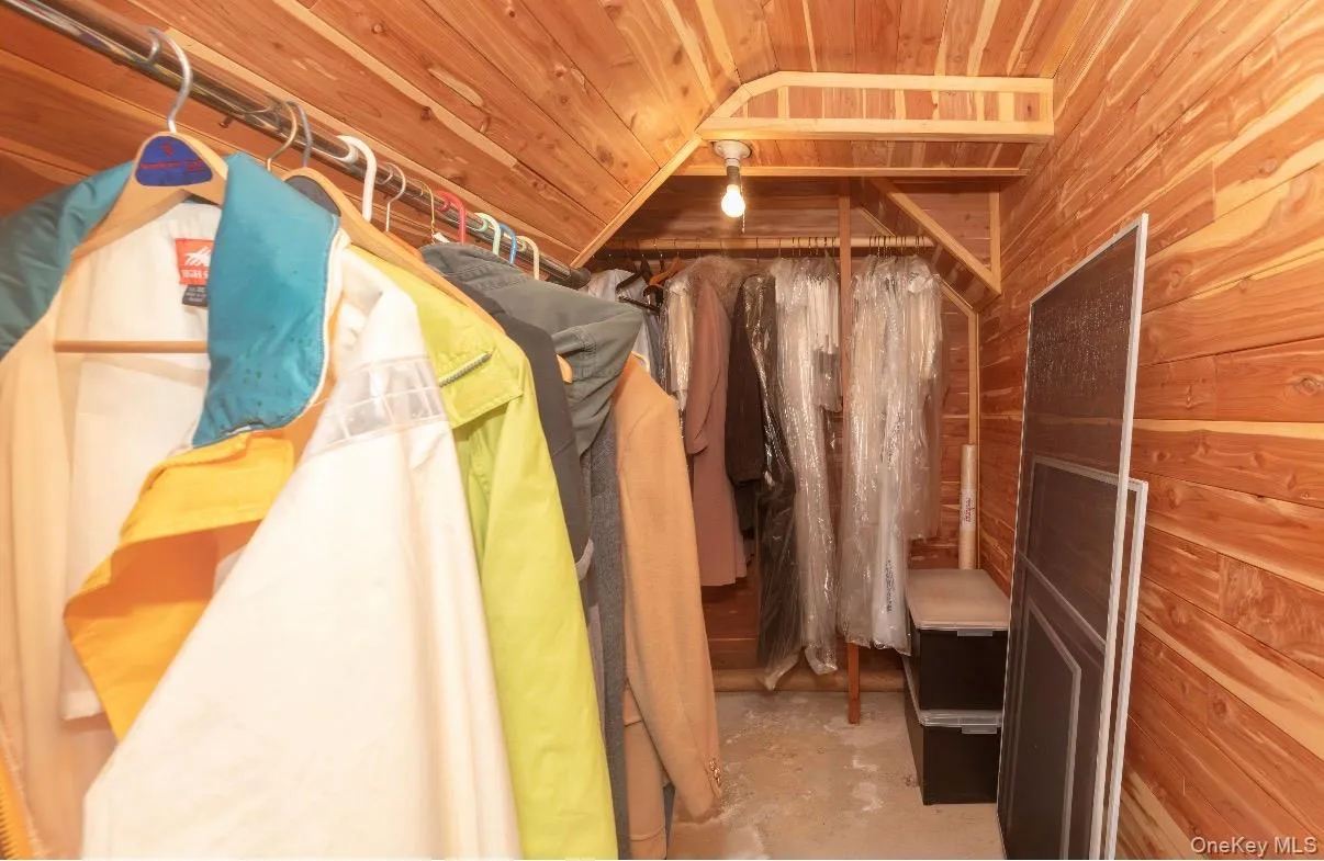 Custom Cedar closet located in the basement Custom Cedar closet located in the basement