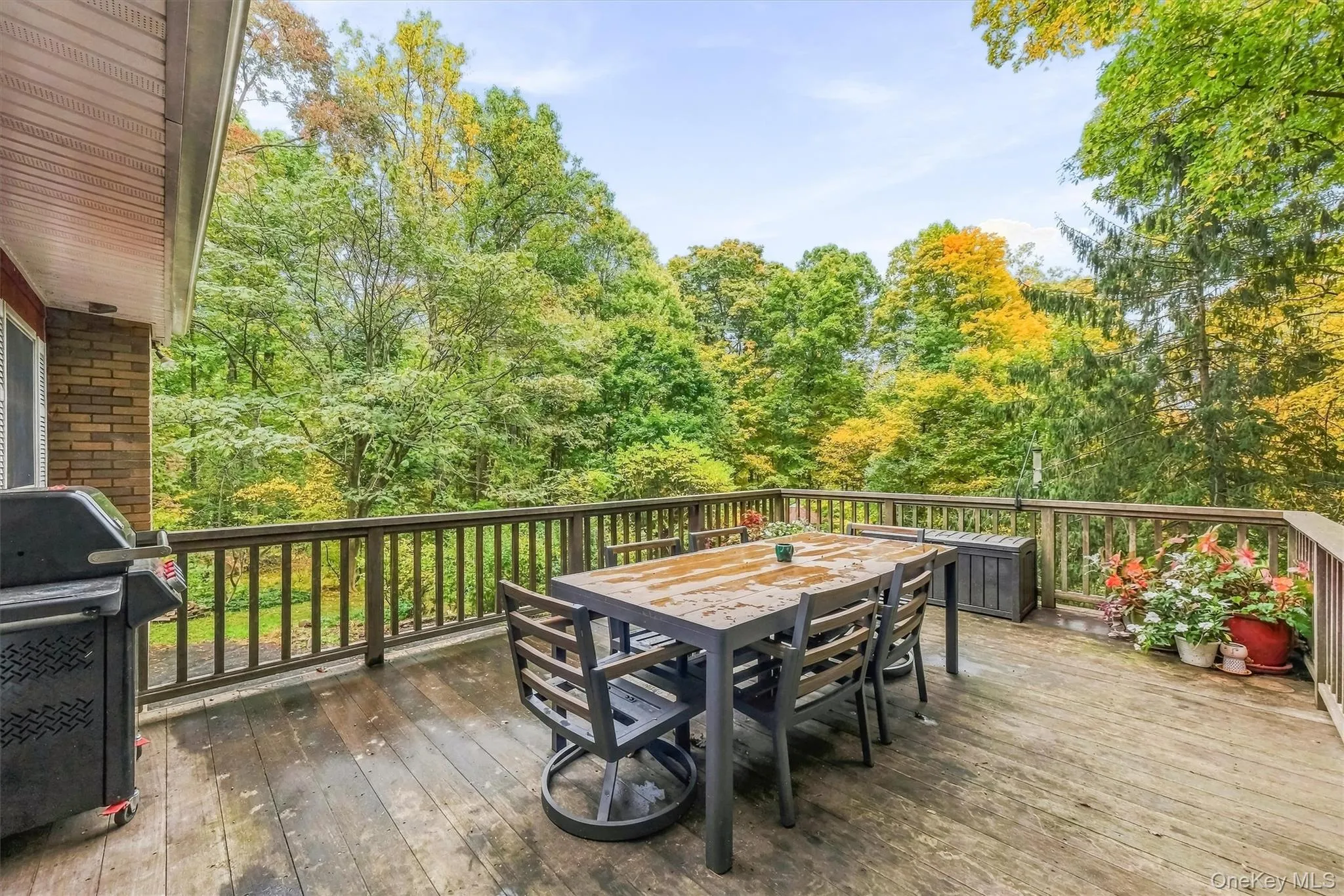 Rear deck is ideal for entertaining, or simply to unwind. There's a staircase that leads to the garden and yard. Rear deck is ideal for entertaining, or simply to unwind. There's a staircase that leads to the garden and yard.